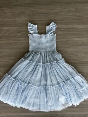 Hill House Kids Formal Light Blue Ruffle Tulle Dress